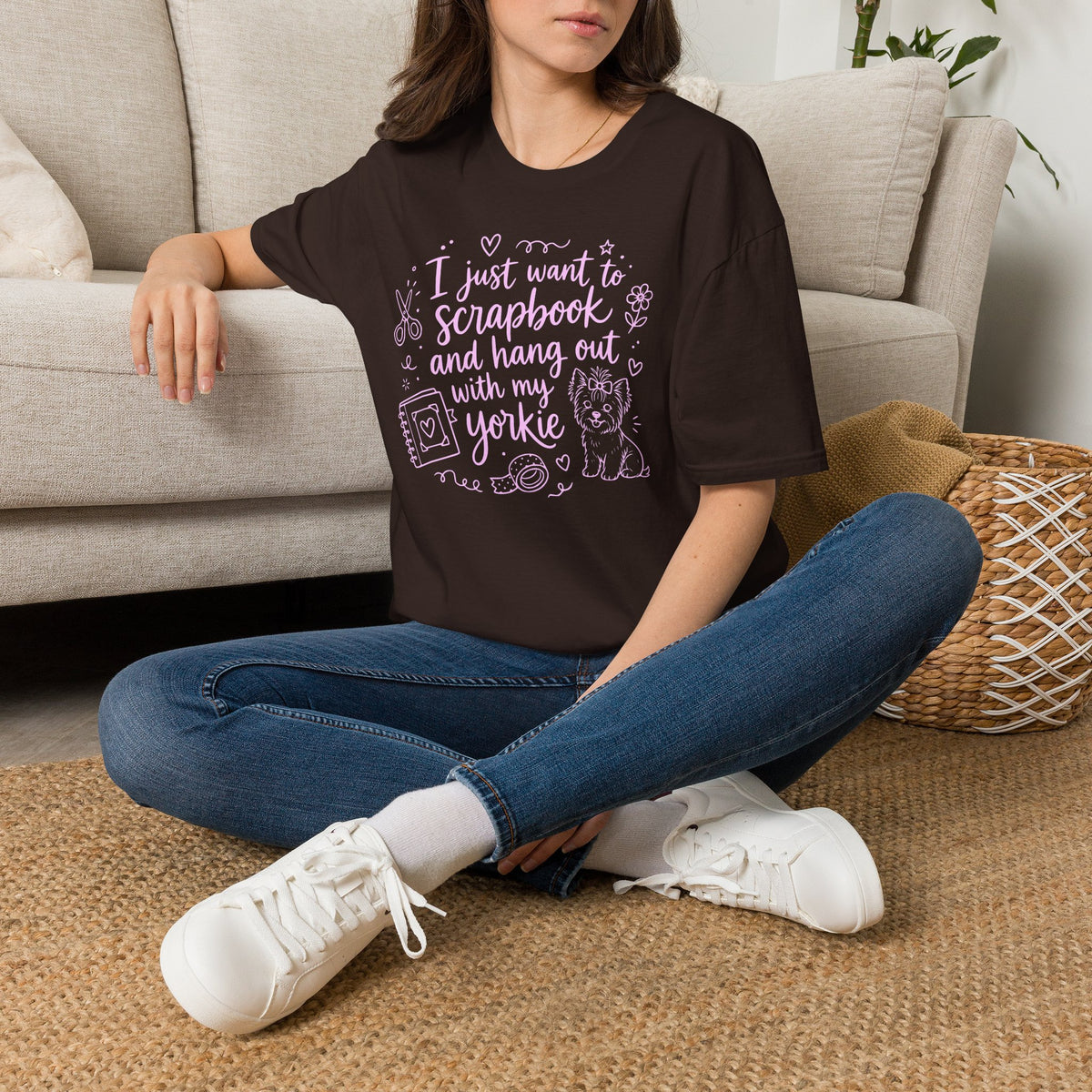 Scrapbook and Yorkie - T-Shirt